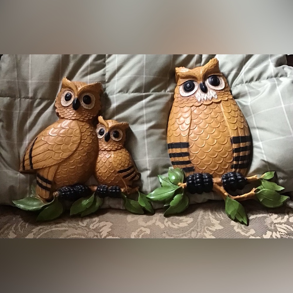 Homeco Decorative Vintage 1970’s Owls